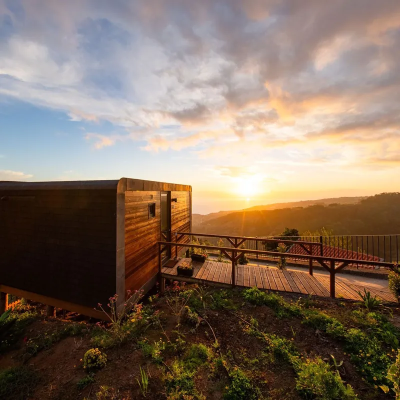 Lodge ao pôr do sol