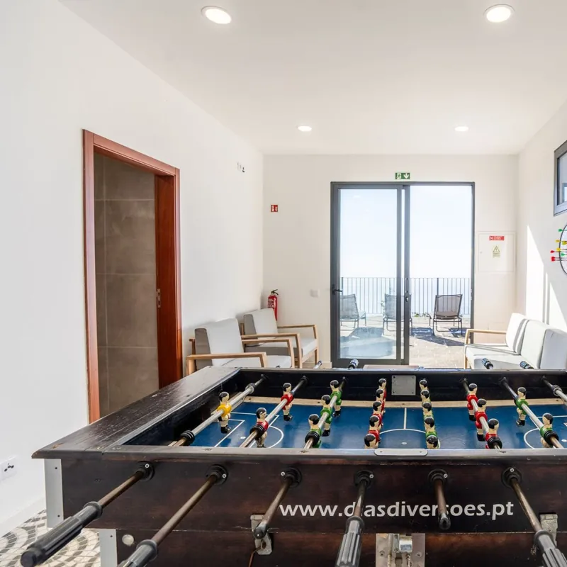 Sala de jogos com matraquilhos